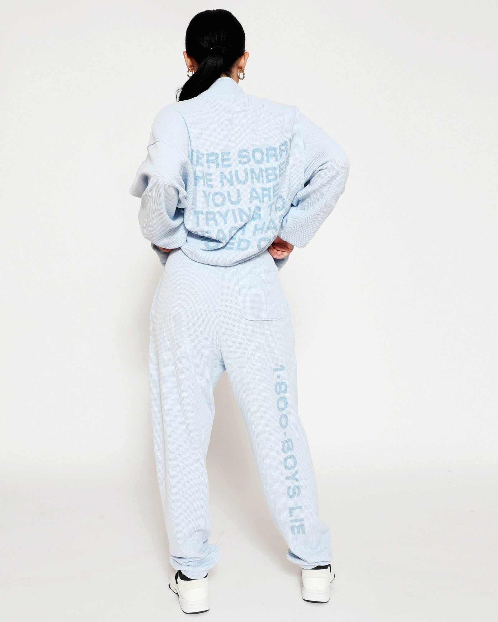 BLUE 1-800 REUNION SWEATPANTS - ONFEMME By Lindsey's Kloset