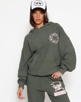 Green Up In Smoke Racer Hoodie - ONFEMME By Lindsey's Kloset