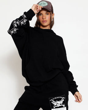 Black Up In Smoke Racer Hoodie - ONFEMME By Lindsey's Kloset