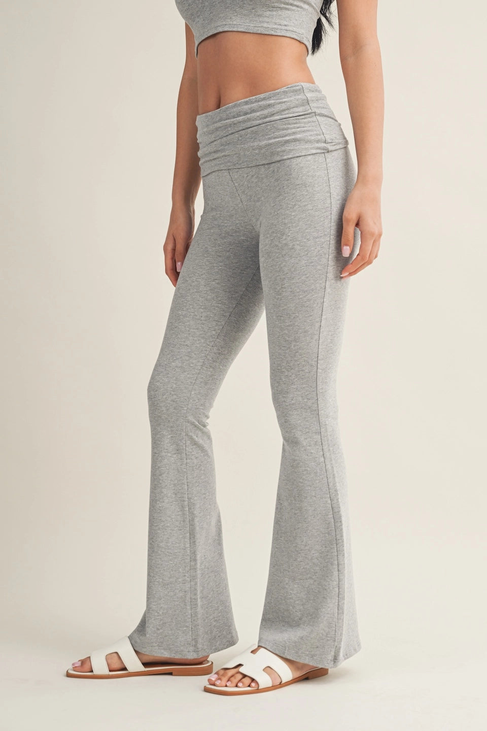 Elle Gray Foldover Pant