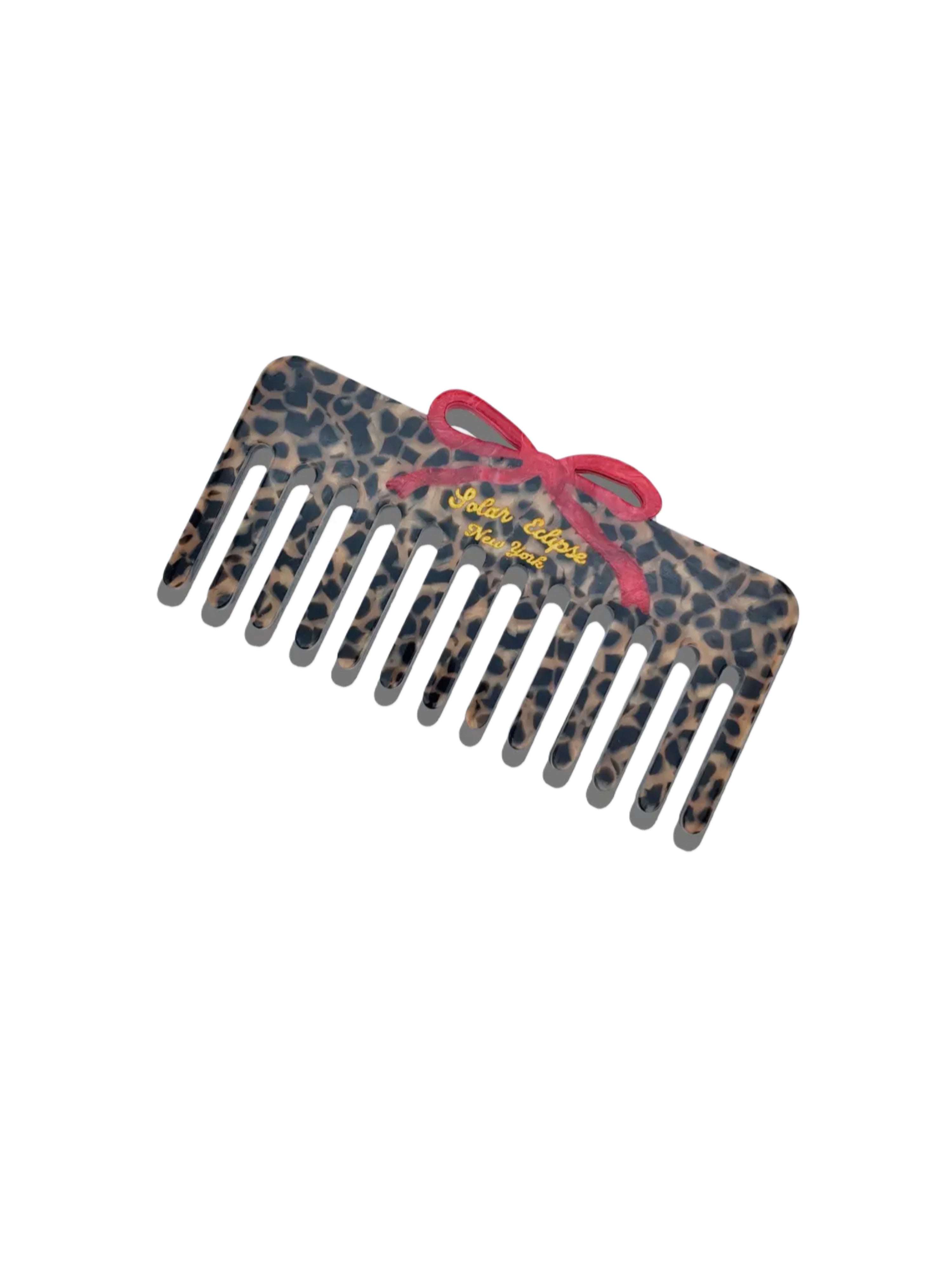 Leopard Bow Detangling Wide Tooth Hair Comb - ONFEMME By Lindsey's Kloset