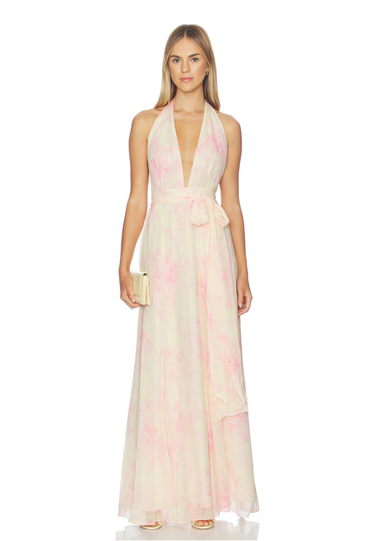 Lilah Floral Silk Maxi Dress
