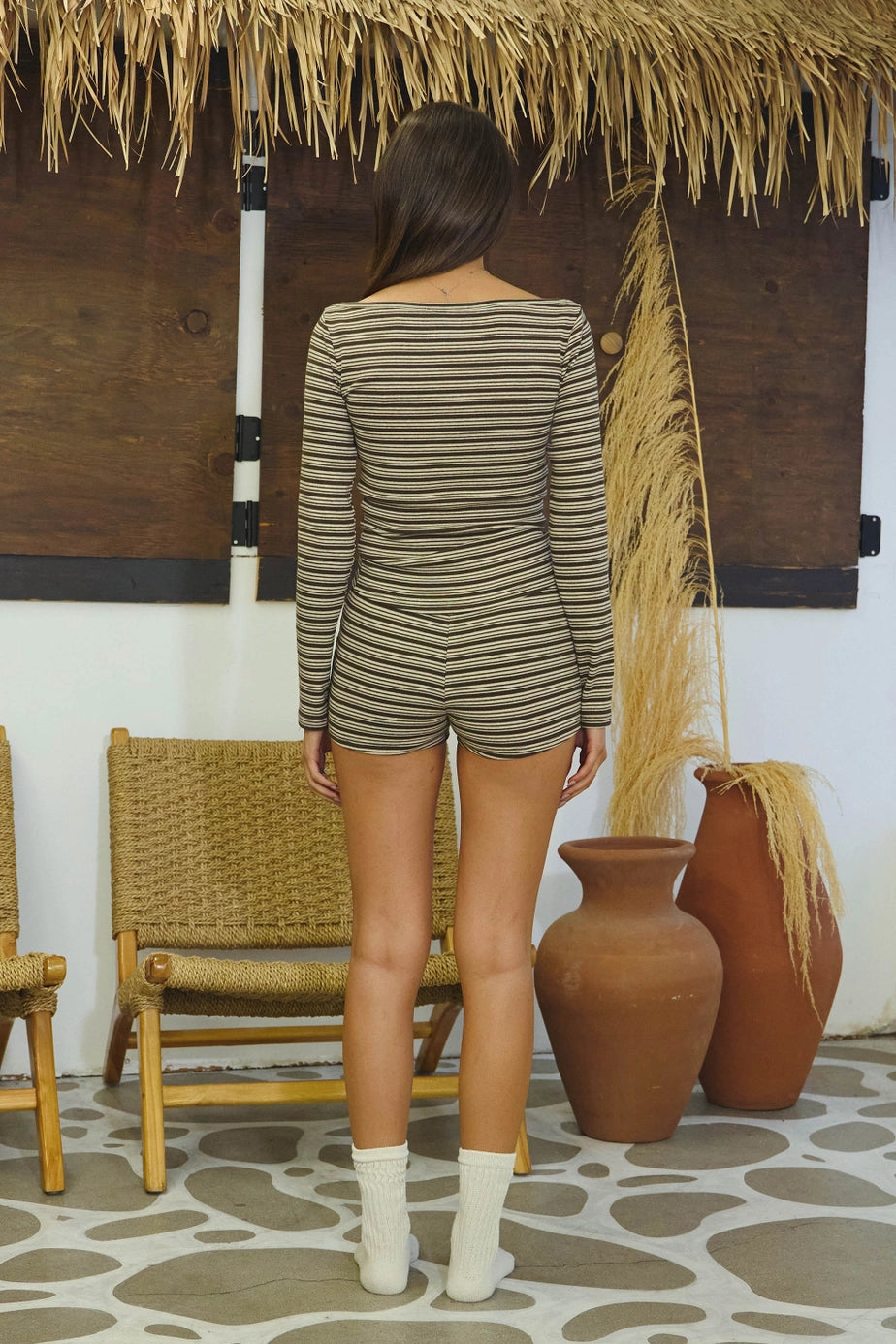 Espresso Striped Top - ONFEMME By Lindsey's Kloset
