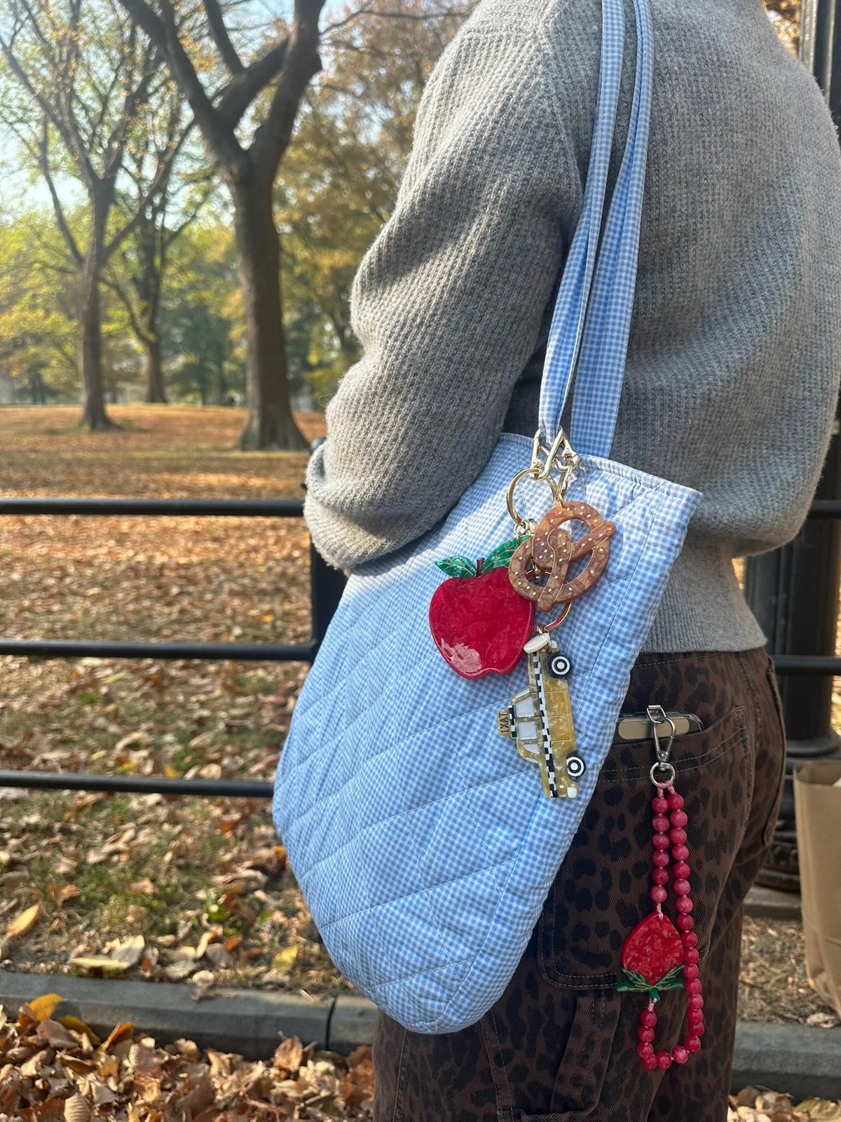 Taxicab Bag Charm + Keychain