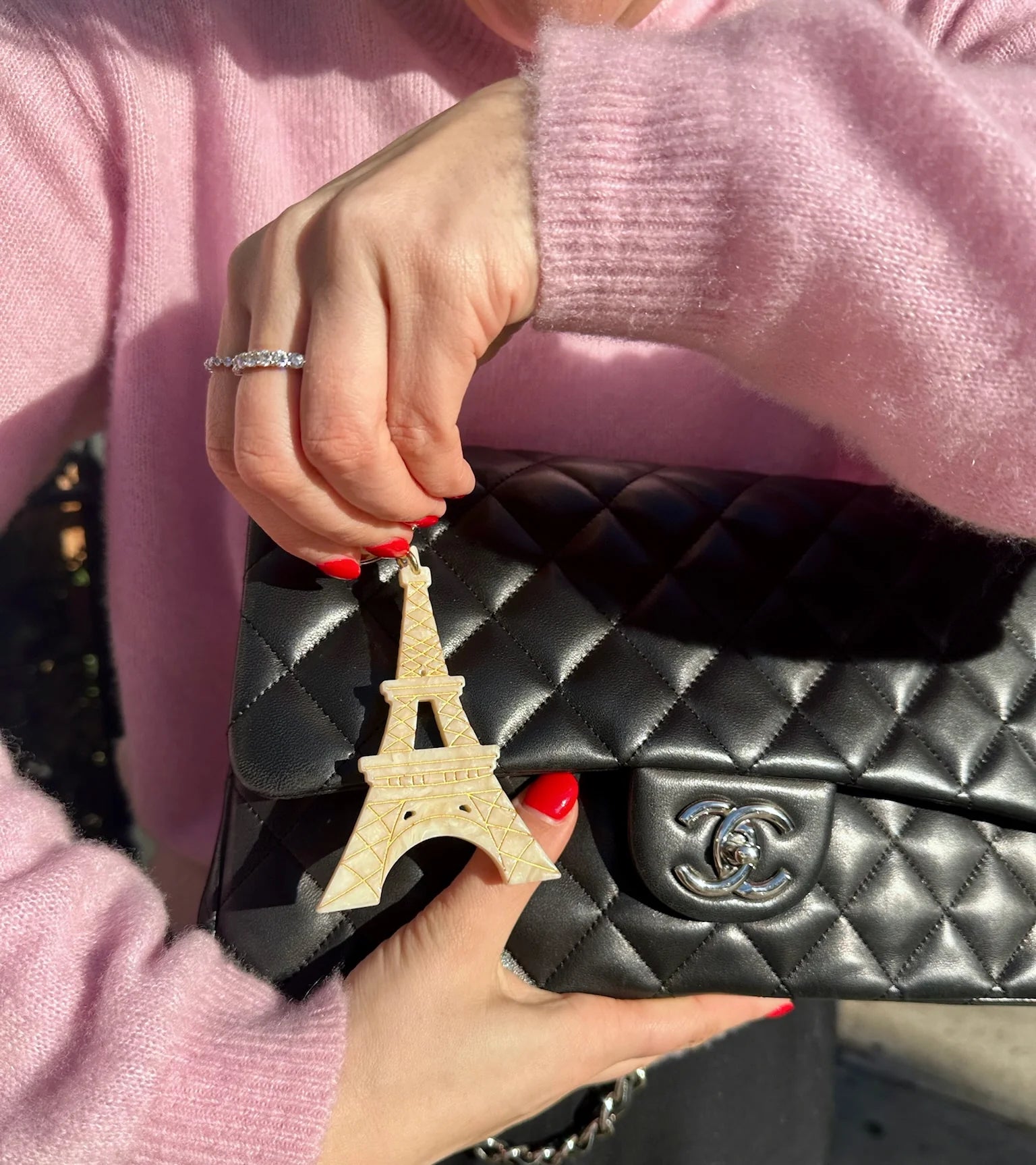 Eiffel Tower Bag Charm + Keychain - ONFEMME By Lindsey's Kloset