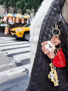 New York Teddy Bear Bag Charm + Keychain