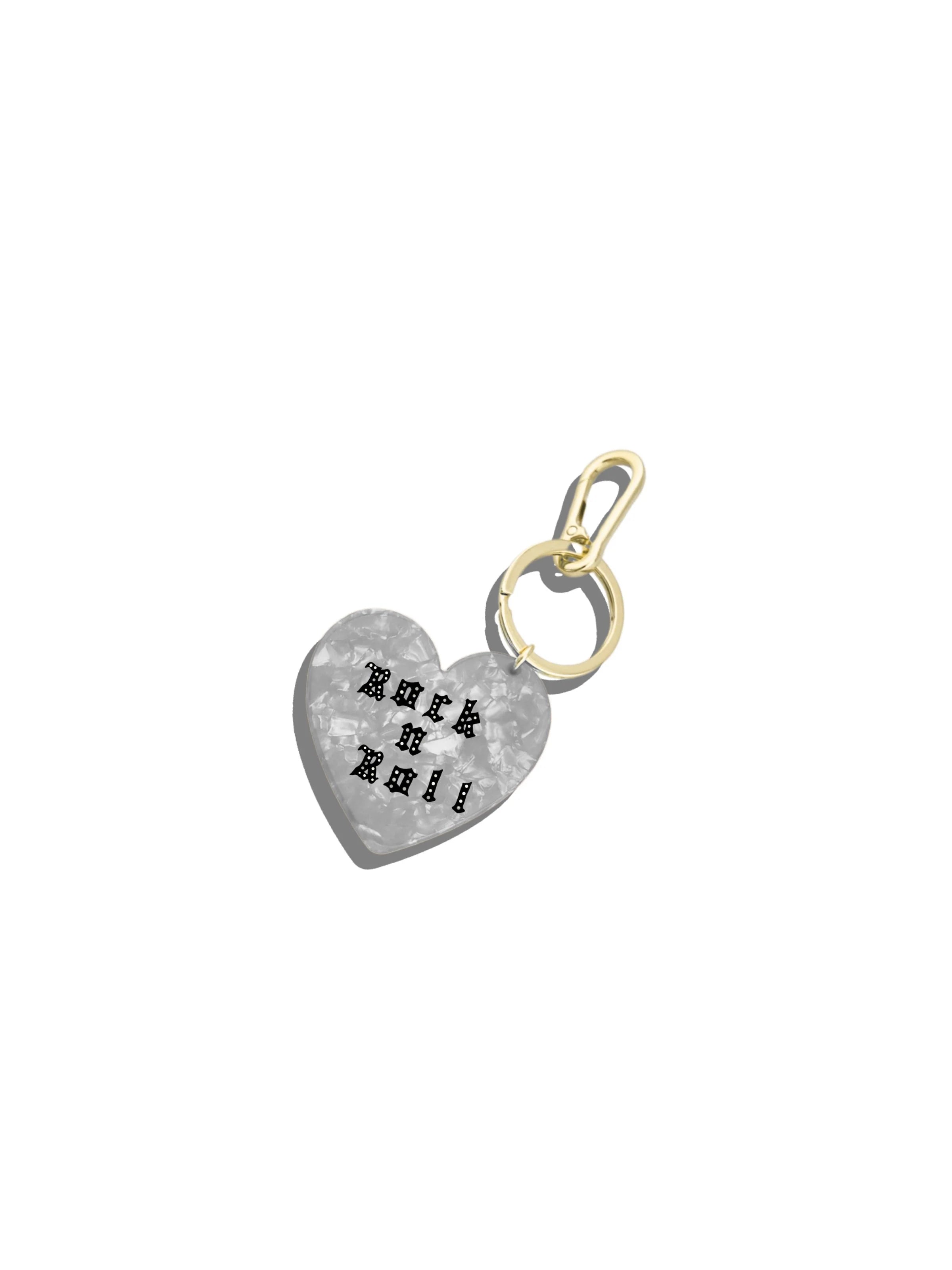 Rock n Roll Heart Bag Charm + Keychain - ONFEMME By Lindsey's Kloset