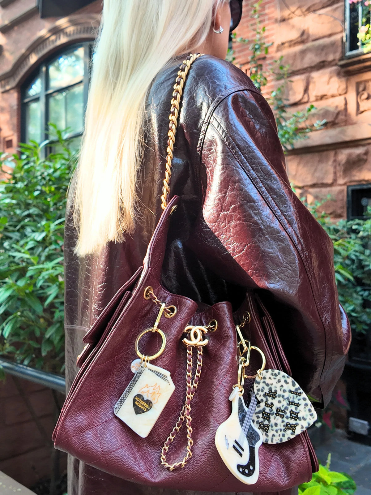 Rock n Roll Heart Bag Charm + Keychain