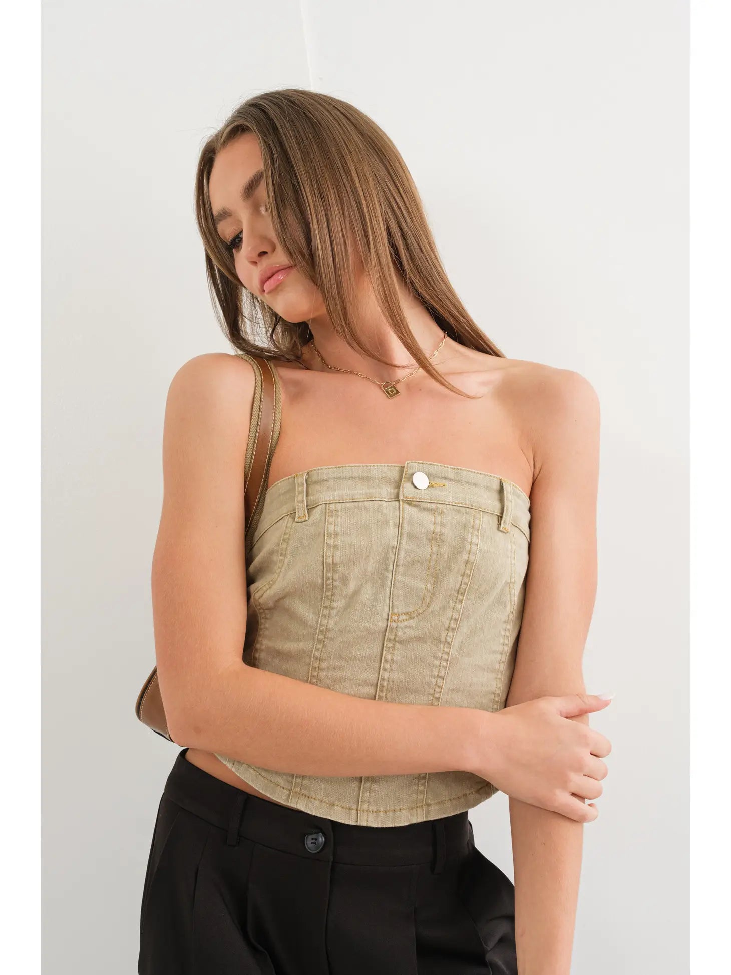 Denim Corset Top - ONFEMME By Lindsey's Kloset