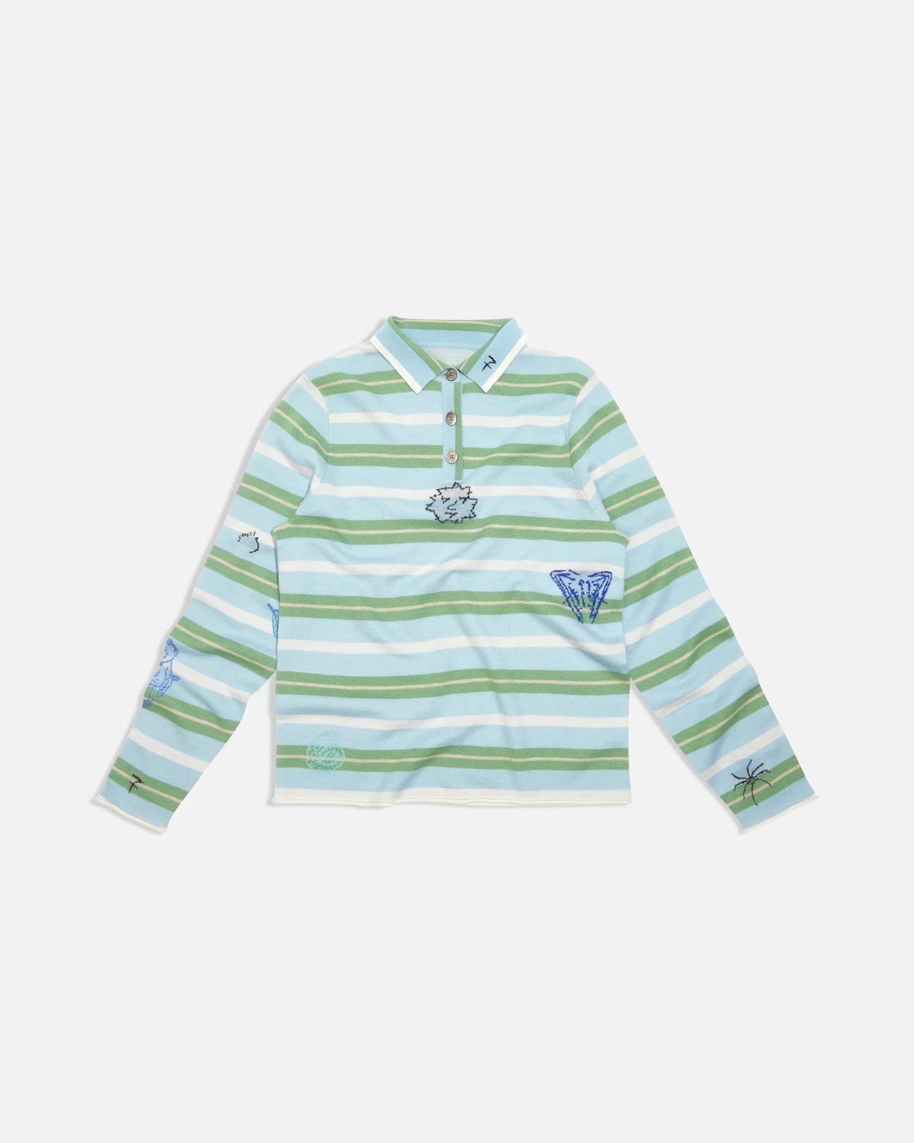 Sage Coin Striped Polo - ONFEMME By Lindsey's Kloset