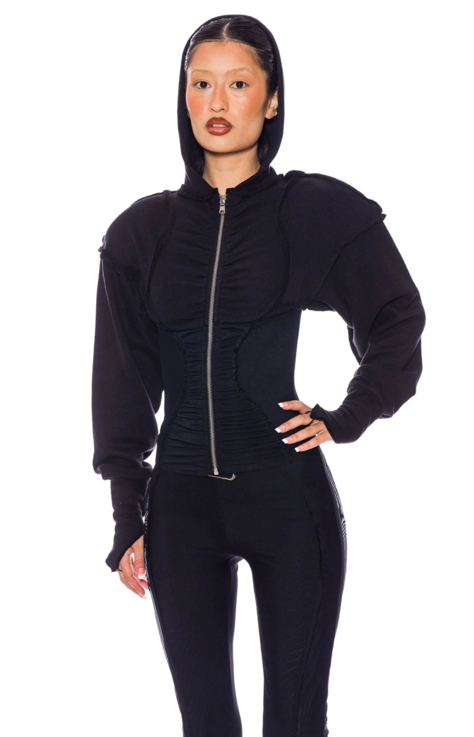 Open Seam Zip Hoodie - ONFEMME By Lindsey's Kloset