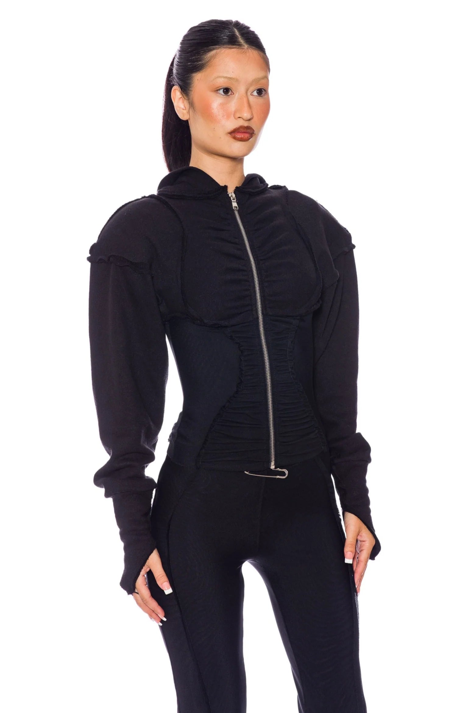 Open Seam Zip Hoodie - ONFEMME By Lindsey's Kloset