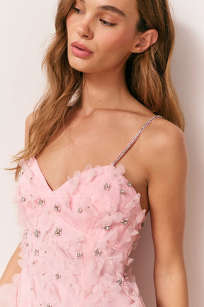 Ambessa Embellished Organza Mini Dress