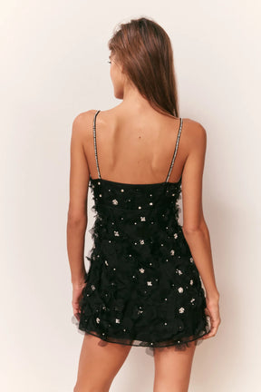 Ambessa Embellished Organza Mini Dress