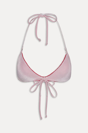 Amore Skimpy Velvet Bikini Top