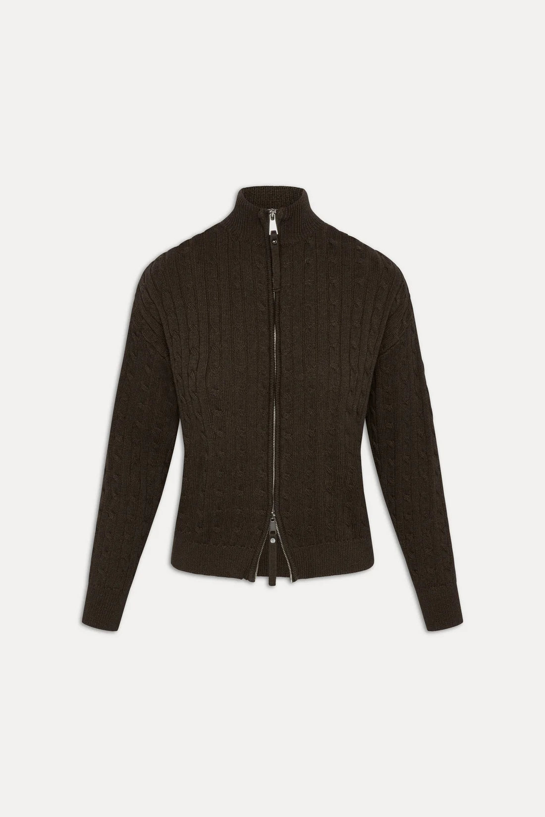 Bea Cable Knit Zip Up Sweater - ONFEMME By Lindsey's Kloset