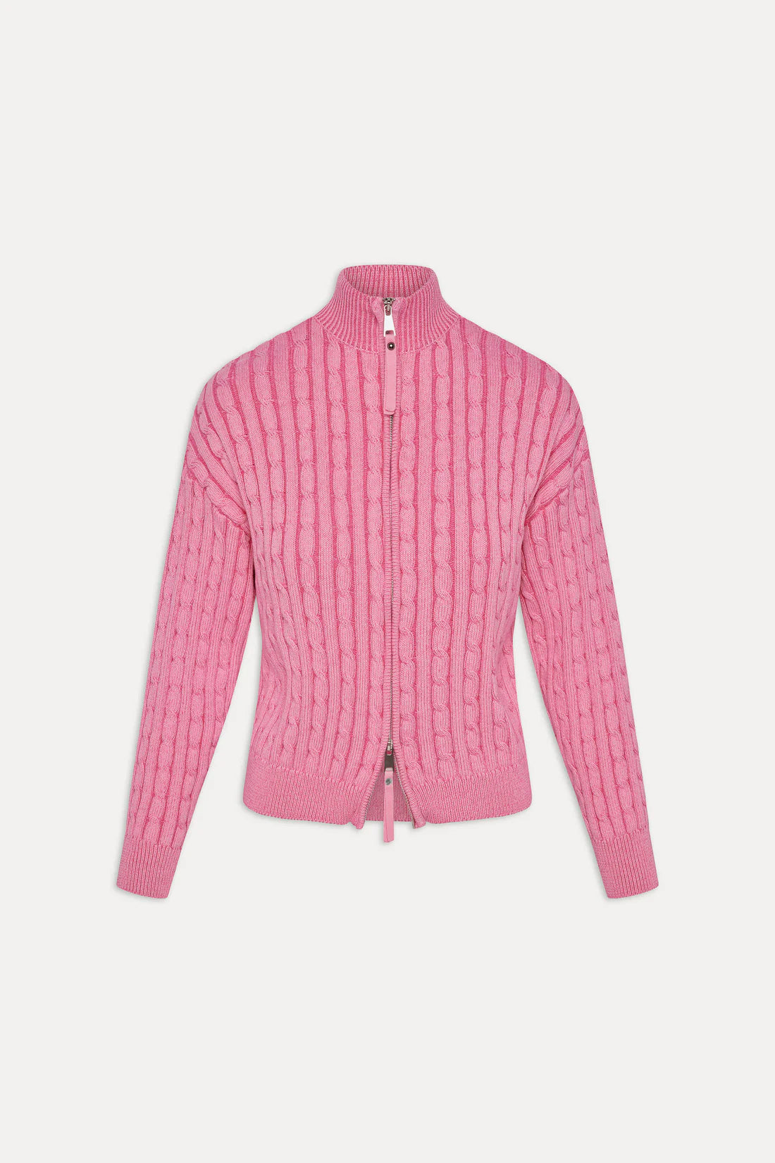 Bea Cable Knit Zip Up Sweater - ONFEMME By Lindsey's Kloset