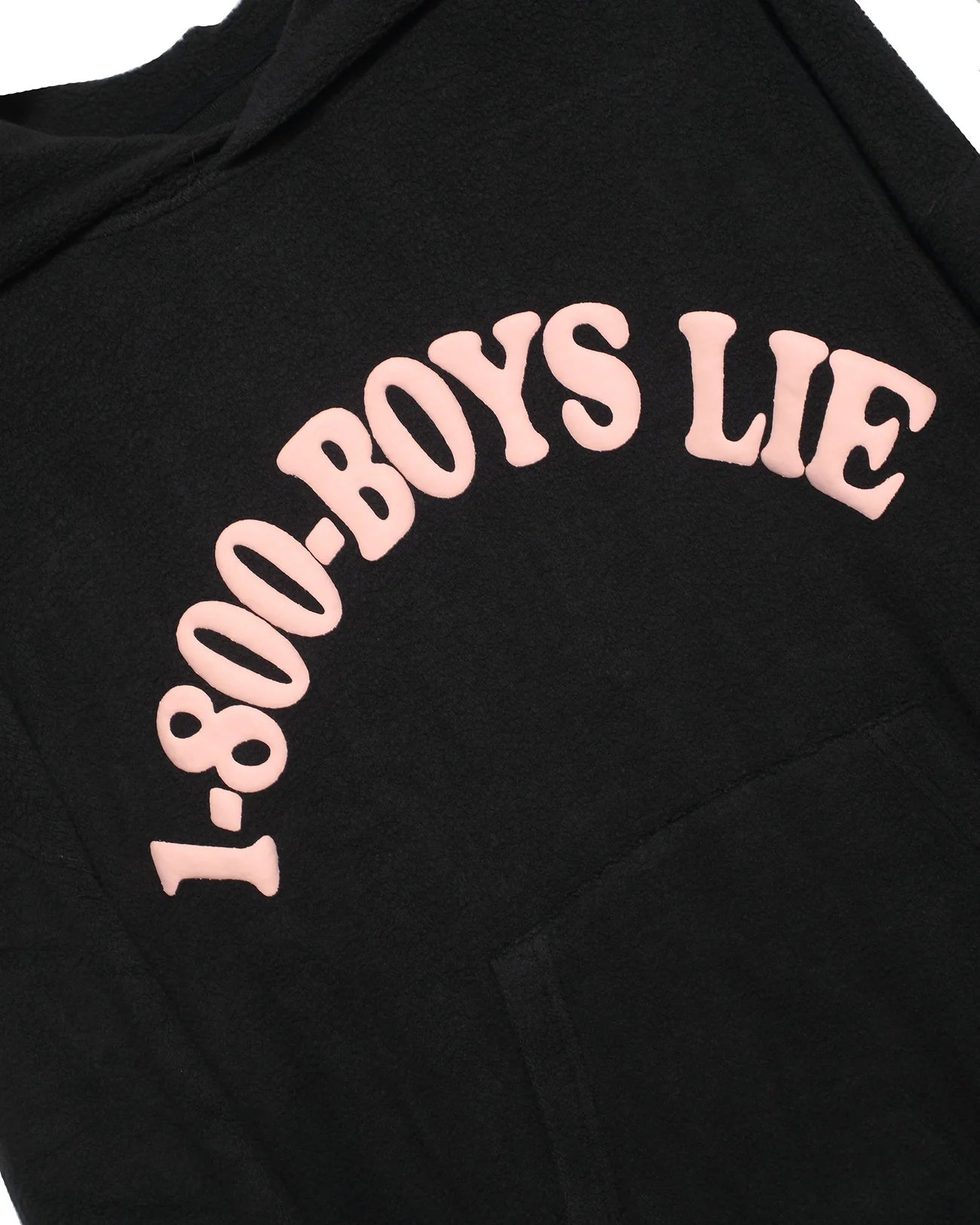 Black 1-800 Boys Lie Racer Hoodie - ONFEMME By Lindsey's Kloset