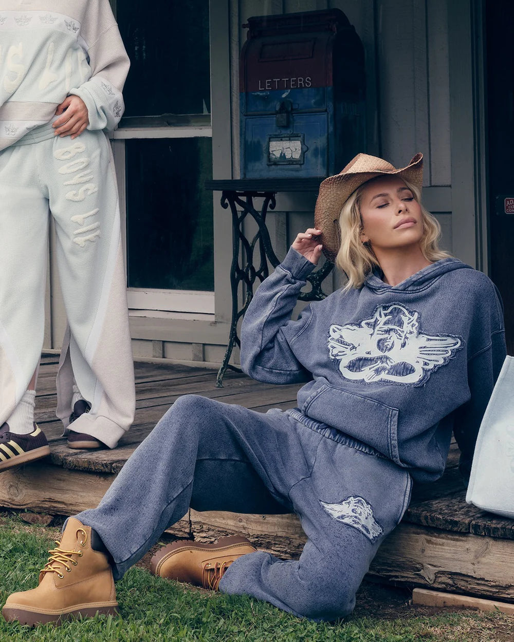 Blue Stitch Me Up Kimmy Pant - ONFEMME By Lindsey's Kloset