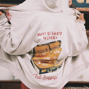 All That Baggage Terry Natural Harley Hoodie