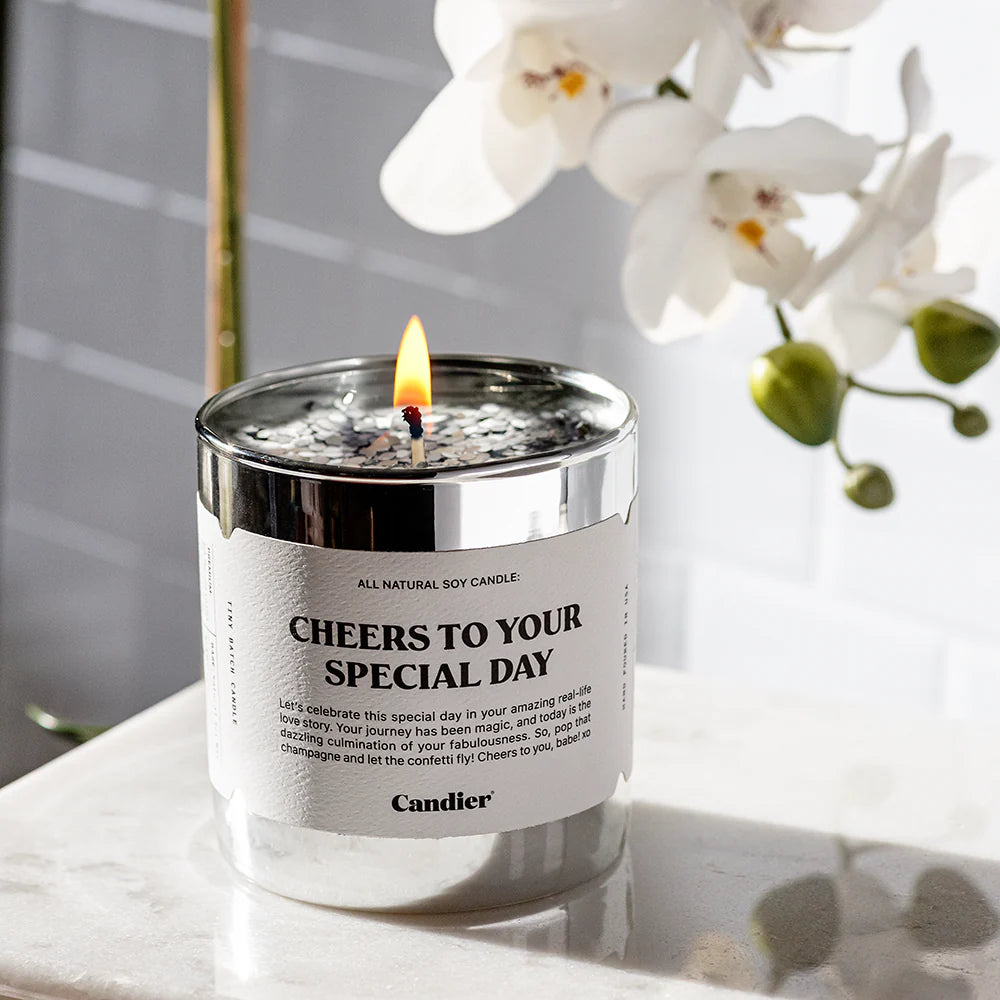 Cheers To Your Special Day Candle - ONFEMME By Lindsey's Kloset