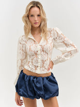 Claudia Rose Lace Button Down Top - ONFEMME By Lindsey's Kloset