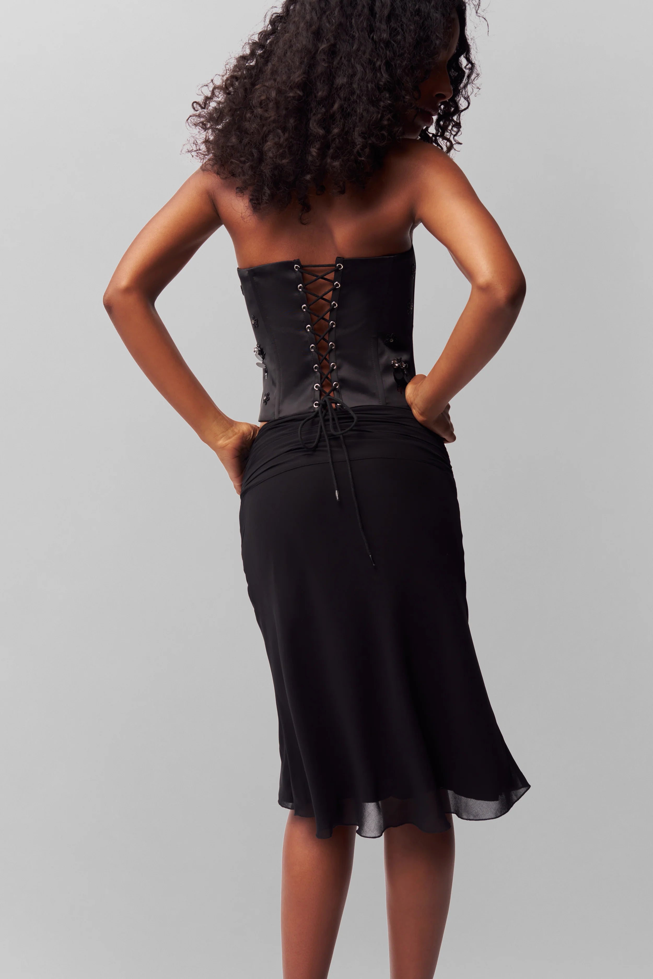 Embellished Satin Corset - ONFEMME By Lindsey's Kloset