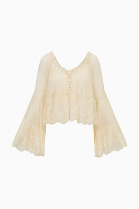 Darline Chiffon Lace Blouse