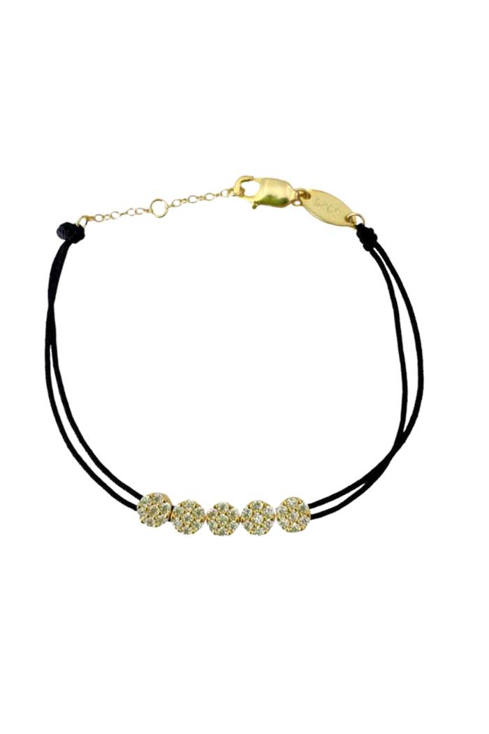 Disk String Bracelet - Black - ONFEMME By Lindsey's Kloset