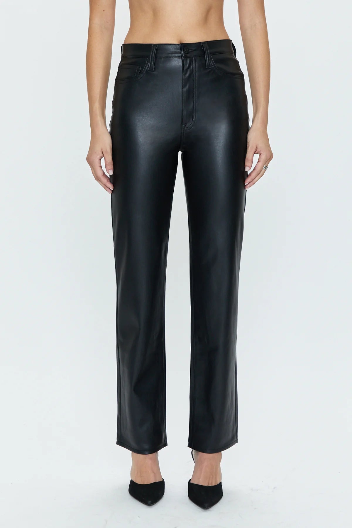 Cassie Super High Rise Straight - Slate Black - ONFEMME By Lindsey's Kloset