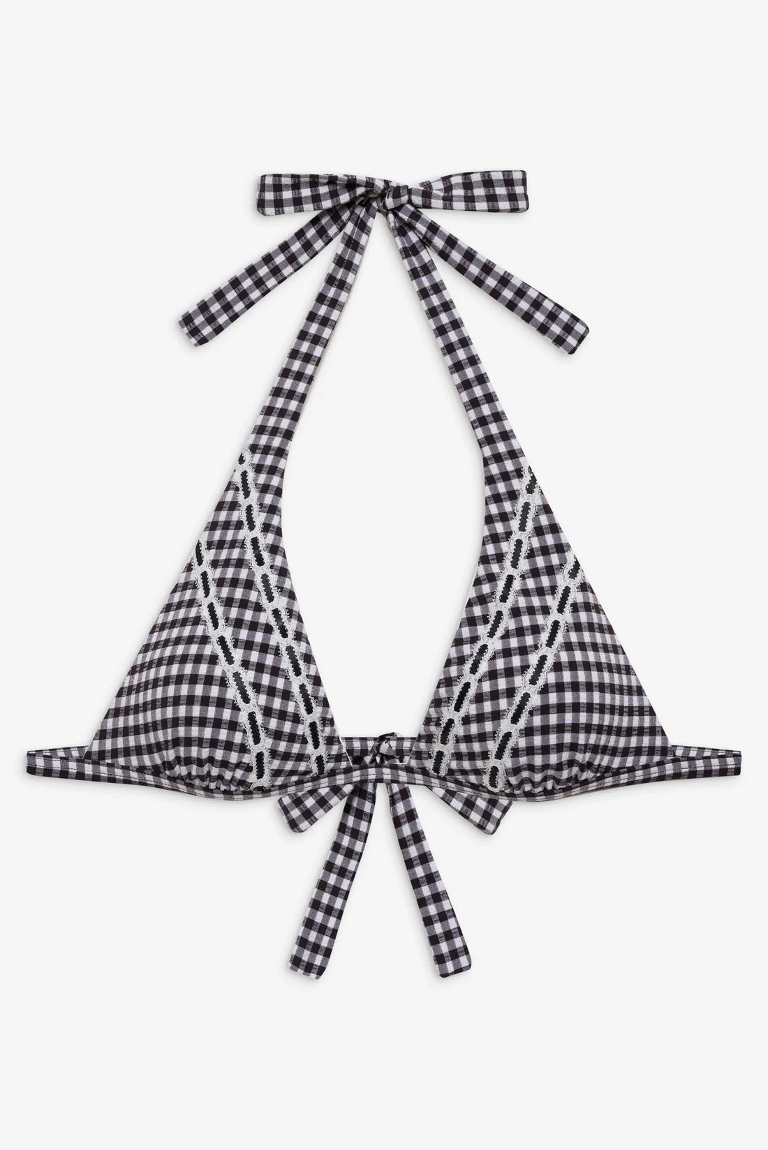 Frank Gingham Halter Bikini Top