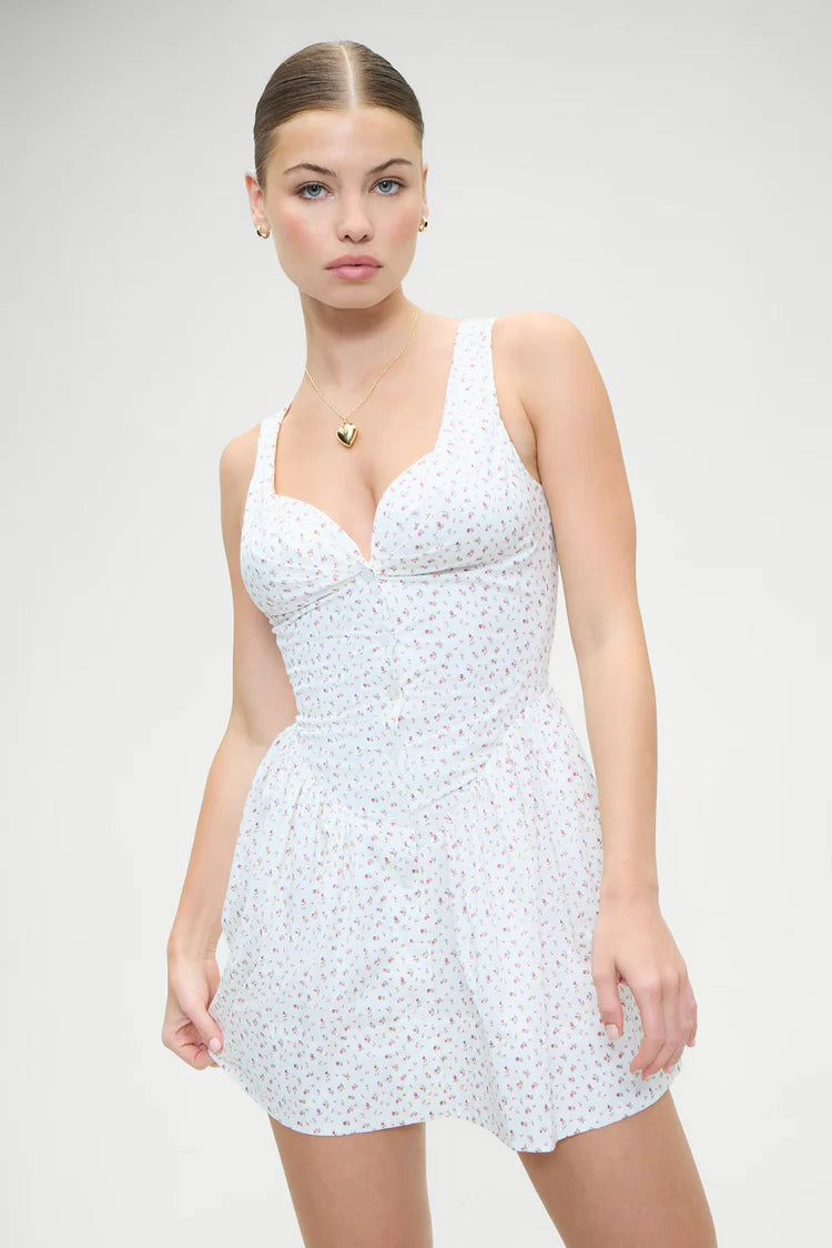 Charlotte Floral Corset Mini Dress - ONFEMME By Lindsey's Kloset