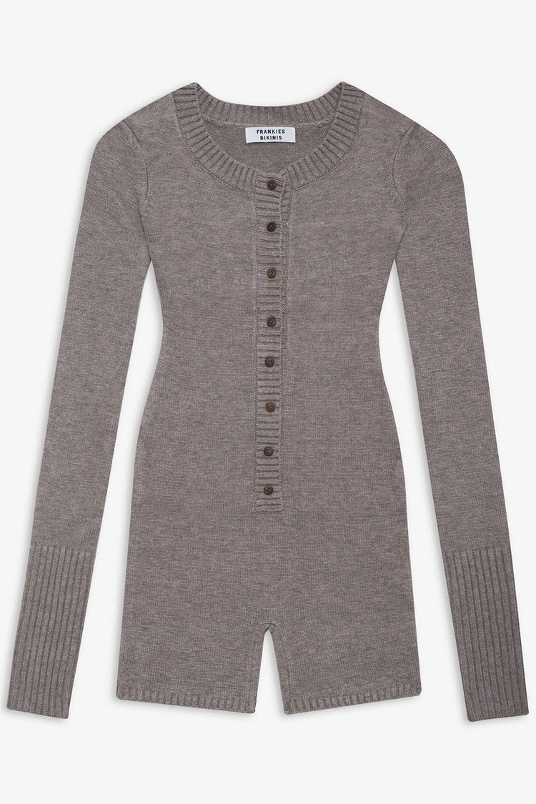 Evan Cloud Knit Long Sleeve Romper - ONFEMME By Lindsey's Kloset