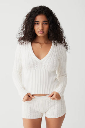 Evermore Cable Cloud Knit Sweater - ONFEMME By Lindsey's Kloset