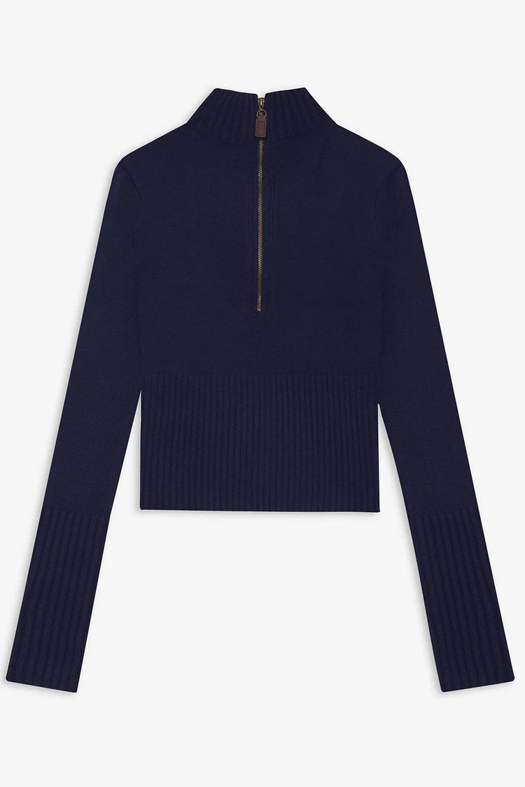 Maverick Cloud Knit Half Zip Sweater - ONFEMME By Lindsey's Kloset