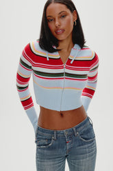 Aimee Zip Up Knit Hoodie - ONFEMME By Lindsey's Kloset