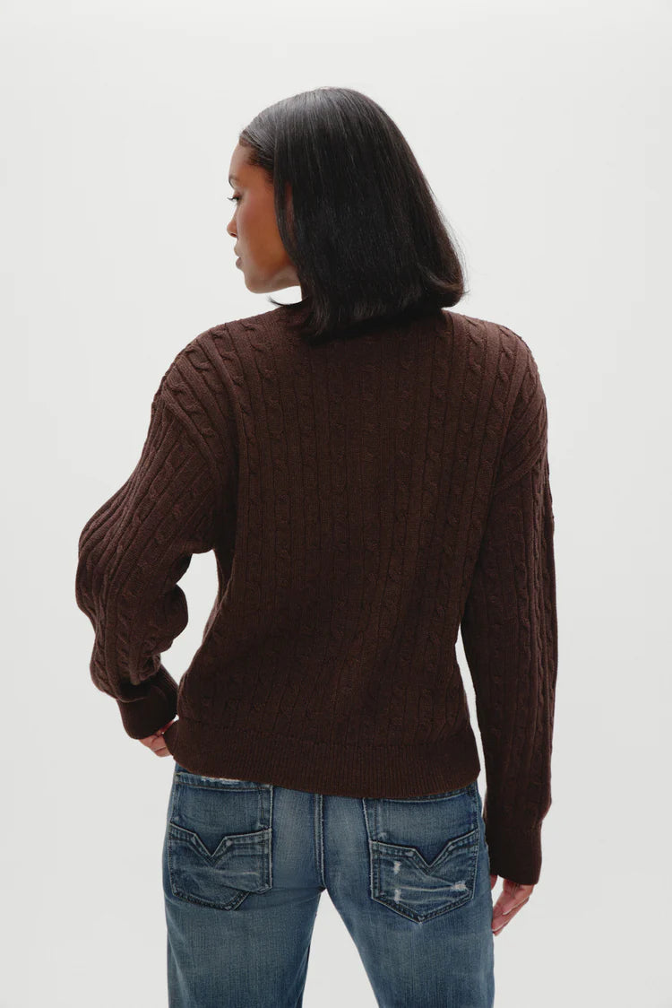 Bea Cable Knit Zip Up Sweater - ONFEMME By Lindsey's Kloset