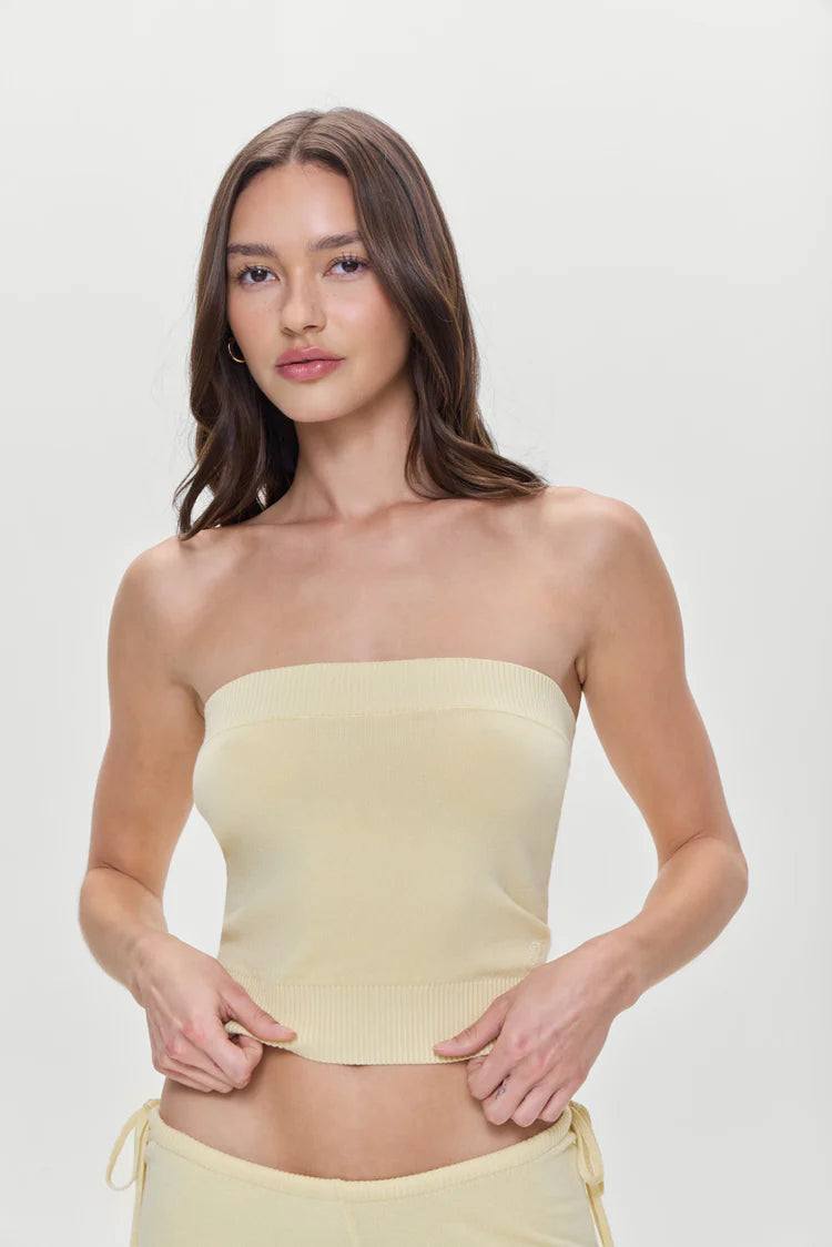 Destiny Knit Strapless Shirt - ONFEMME By Lindsey's Kloset