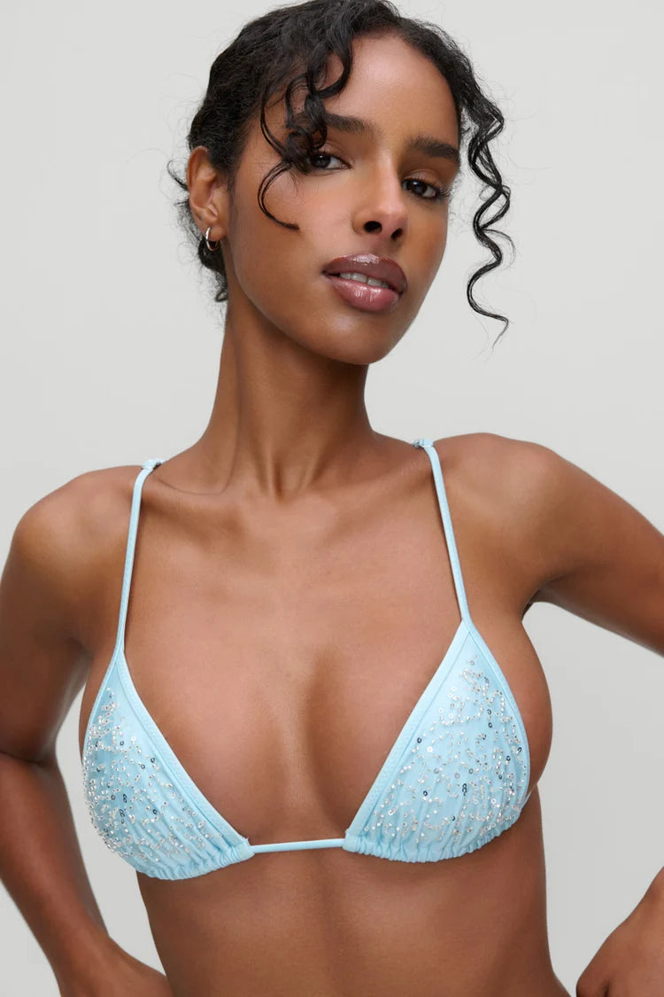 x Devon Lee Carlson Elena Sequin Bikini Top