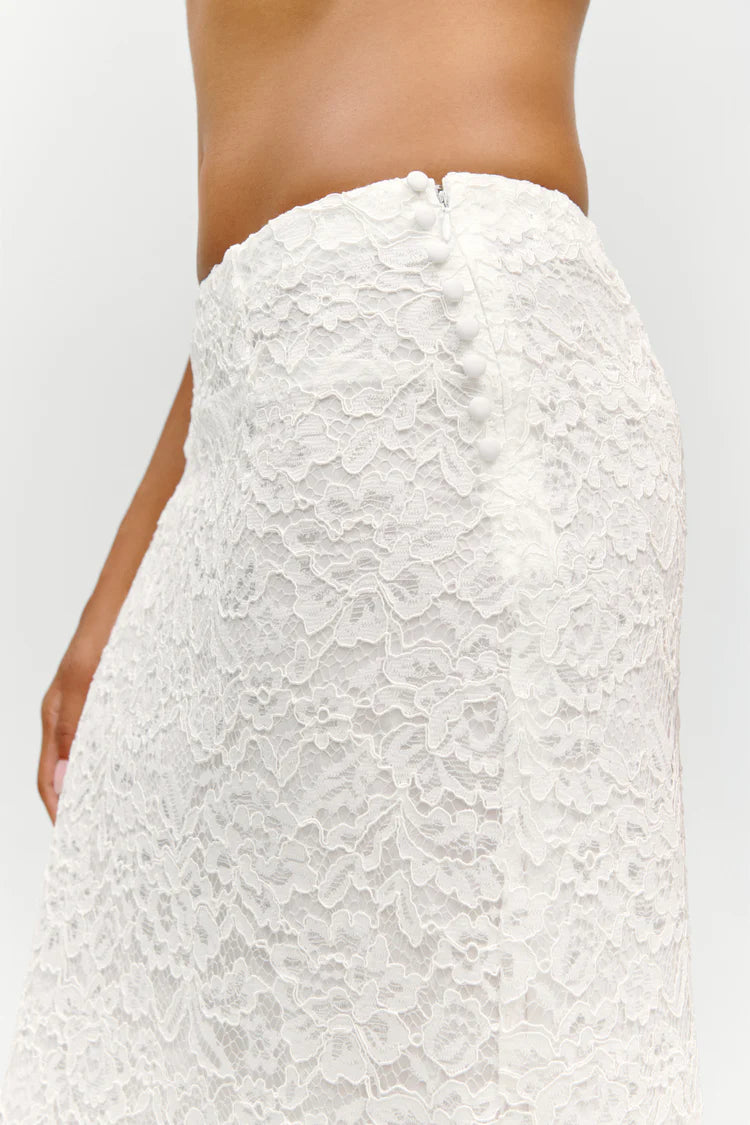 x Paige Lorenze Honeymoon Lace Midi Skirt