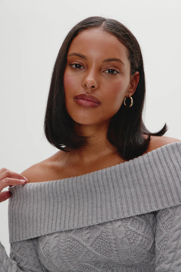 Jazz Off The Shoulder Knit Sweater - ONFEMME By Lindsey's Kloset