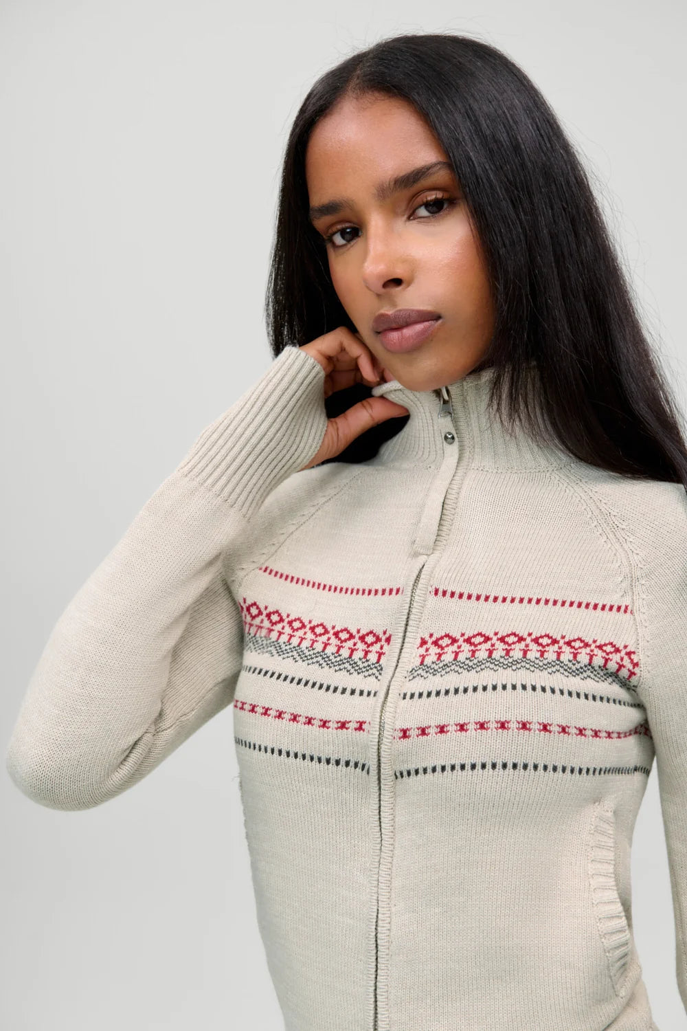 Kingston Cotton Knit Zip Up - ONFEMME By Lindsey's Kloset - view 5