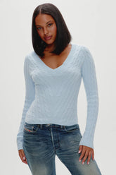 Kit V Neck Knit Sweater - ONFEMME By Lindsey's Kloset