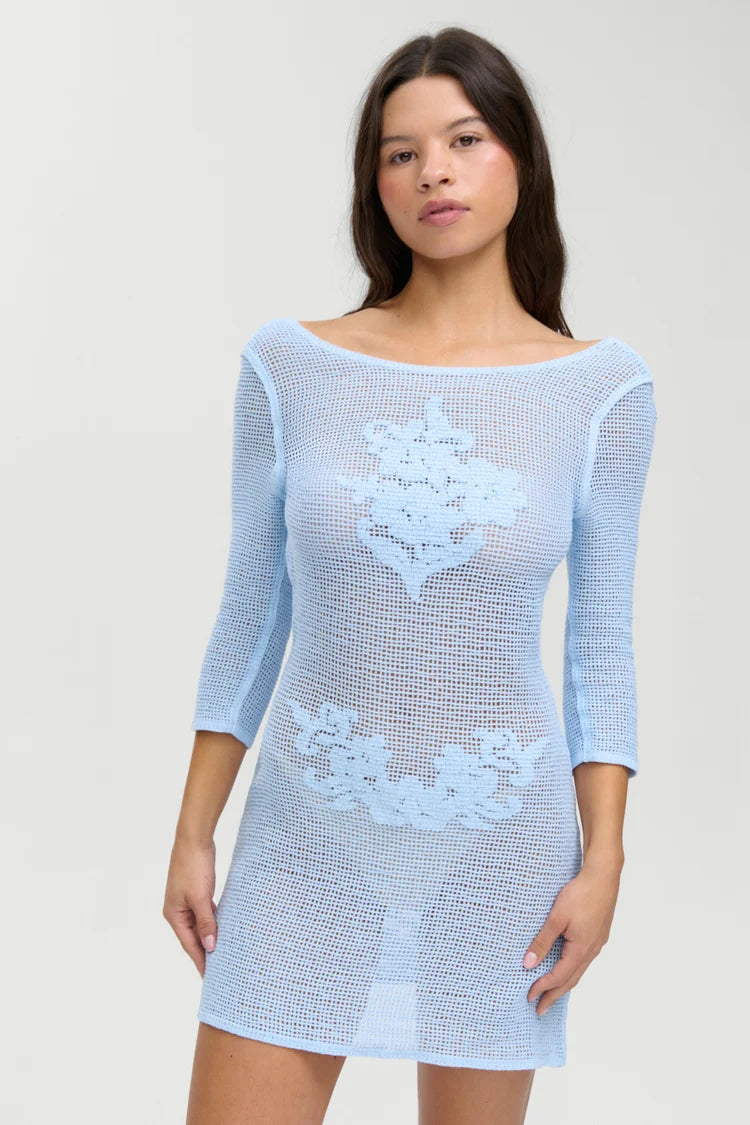 Le Jardin Crochet Mini Dress