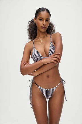 Lumia Gingham Triangle Bikini Top