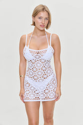 Sunshine Crochet Mini Dress