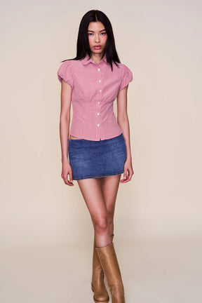 Micro Mini Denim Skirt