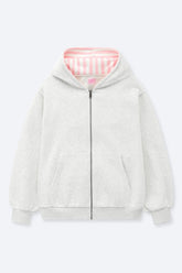 Cotton Candy Stripes Zip Hoodie