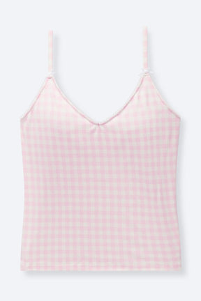 Pink Gingham Olivia Tank