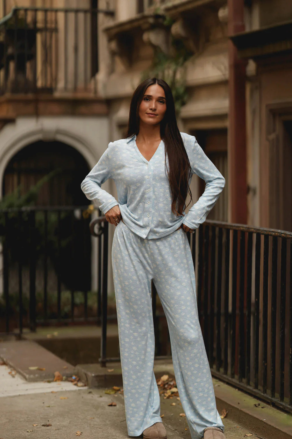 Ditsy Blue Mia Pajama Bottoms